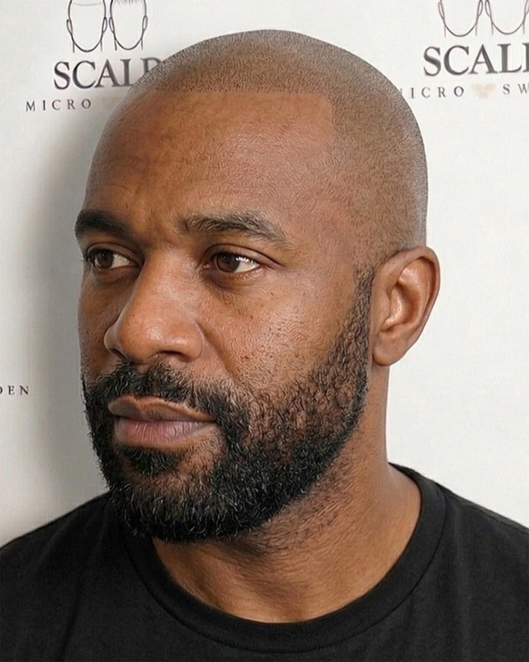 After Scalp Micropigmentation Hairline Restoration