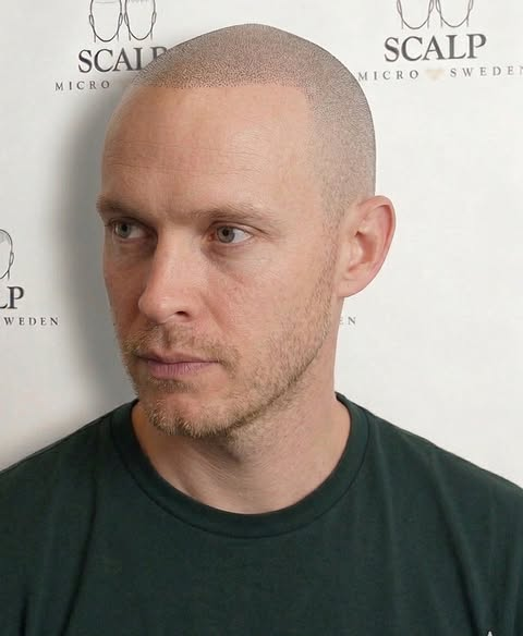 After Scalp Micropigmentation Crown Treatment