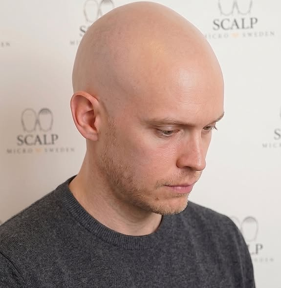 Before Scalp Micropigmentation Crown Treatment